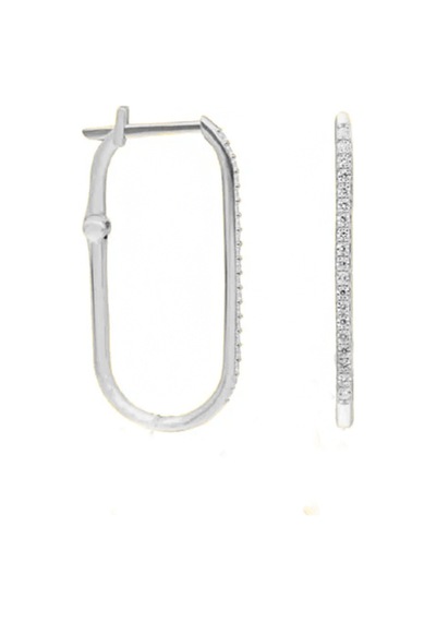 Dikdörtgen Küpe 717109 Silver Gümüş