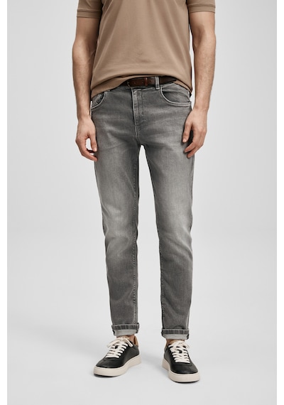 Lufian Tony Smart Jean Erkek Pantolon Slim Fit Açık Gri Açık Gri 111200245100180