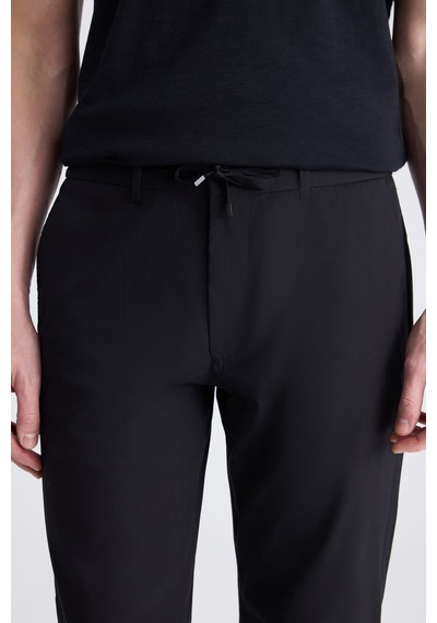 Twn Slim Fit Siyah Düz Pamuklu Jogger Pantolon 4ec03s2263452 001