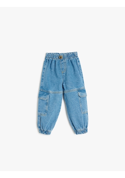Koton Yüksek Bel Kargo Cepli Pamuklu Jogger Kot Pantolon Orta İndigo 5smg40009ad İndigo Koton Yüksek Bel Kargo Cepli Pamuklu Jogger Kot Pantolon Orta İndigo 5smg40009ad İndigo