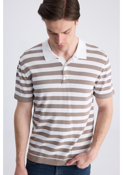 D's Damat Ds Damat Regular Fit Vizon Çizgili Yazlık Rayon Triko T-shirt 4hc060112010m V01