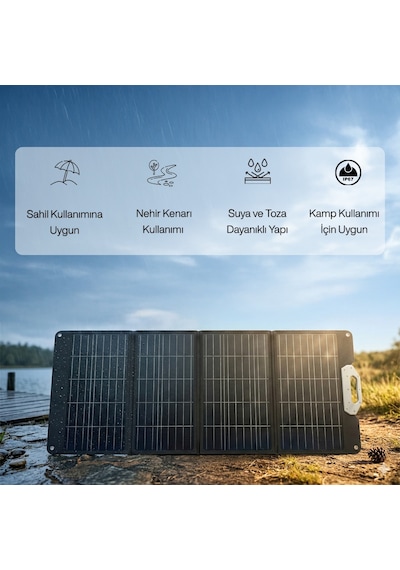 Initial Entropy Energy Taşınabilir Güneş Paneli 400w - Ip67 Su Geçirmez - 3 Açılı Ayar - Katlanabilen Güneş Enerjili Şarj Cihazı Sp400