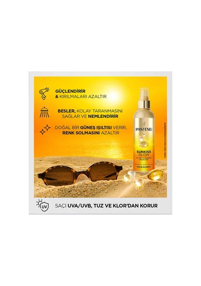 Pro-v Sunkiss Glow, Güneş Ve Klor Koruyucu Durulanmayan Saç Spreyi 200ml X 2