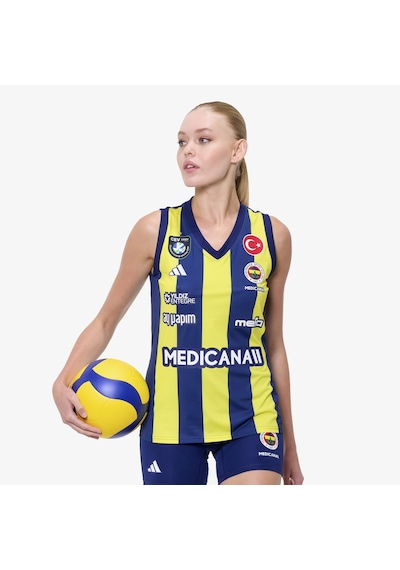 Adidas Fenerbahçe Kadın Mavi/sarı Voleybol Forması Kc3615 Mavi