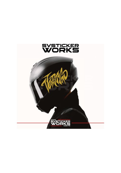 Vertigo Yazılı Kask Sticker Tüm Kasklar Uyumlu Tek Yön 1 Adet Altın