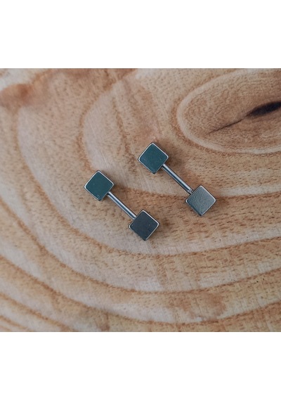 '- Piercing Küpe Renkli Unisex Metal Küpe Pytkkp121 Gümüş