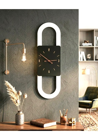 Berlin Ahşap Salon Duvar Saati Pilli Ledsiz Quartz Ultra Sessiz Mekanizma 26 Cm X 85 Cm Antrasit