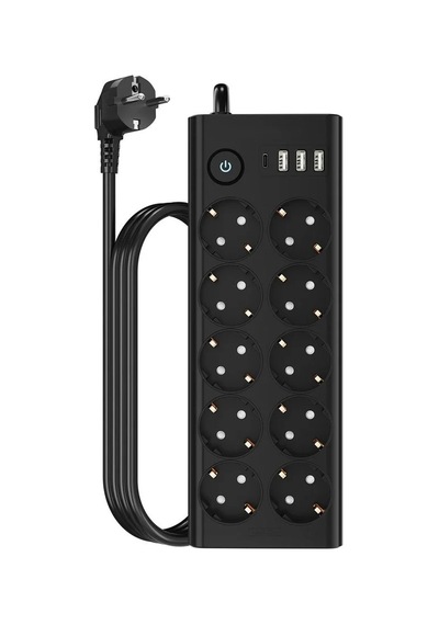 Akım Korumalı Çoklu Priz 10'lu 2 Metre Kablo İle Usb Ve Type-c Diğer