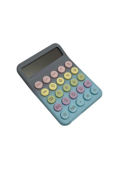 Runzon Renkli Hesap Makinesi Yuvarlak Uçlu 12 Hane Mavi Rz-822 Mavi