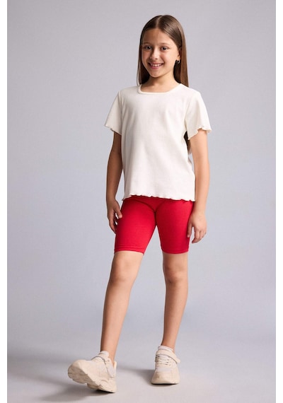 Defacto Kısa Boy Tayt Kız Çocuk B5591a826hsrd282 Kırmızı-rd282