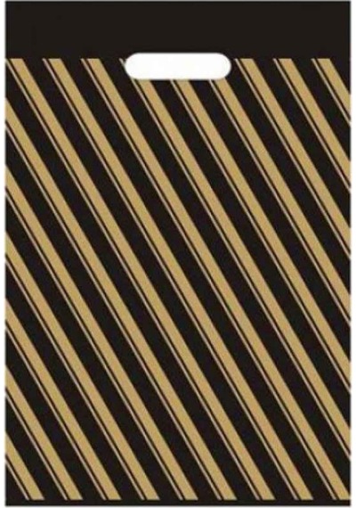 Siyah Çizgili Poşet Takviyeli Poşet No 2 26X38 Cm 250 Adet