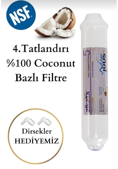 Alkalix 5'li Su Arıtma Filtre Seti Universal - Tüm Tezgah Altı Cihazlarla Uyumlu - Bağlantı Dirsekleri  Membran Dahil -