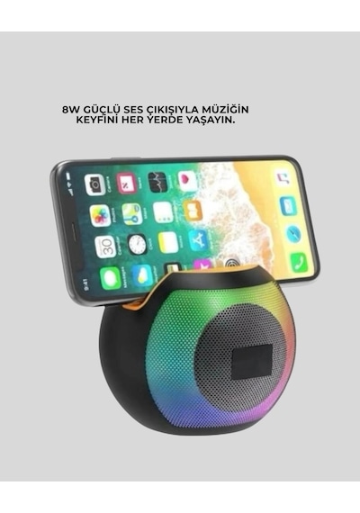 Hubrendy Tekno 8 Saat Çalma Süreli Taşınabilir Bluetooth Hoparlör