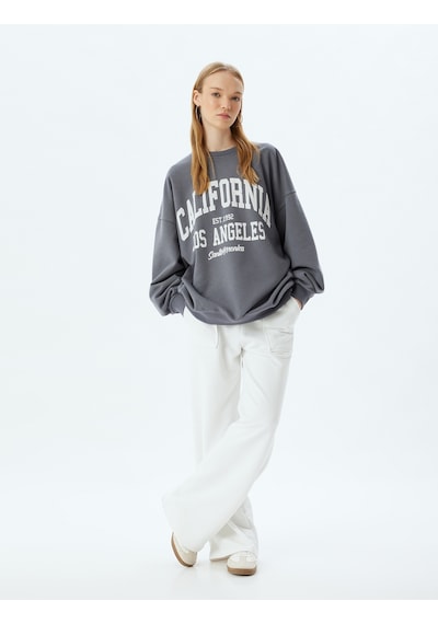 Koton Oversize Sweatshirt Kolej Baskılı Bisiklet Yaka Uzun Kollu Antrasit 5wal10008ık Antrasit Koton Oversize Sweatshirt Kolej Baskılı Bisiklet Yaka Uzun Kollu Antrasit 5wal10008ık Antrasit