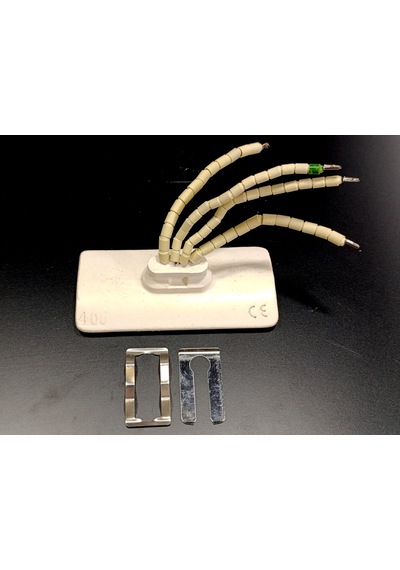 İnfrared Seramik Isıtıcı Rezistans Konkav 122x60mm 400w 230v Beyaz Renk Hsc Model 1 Adet