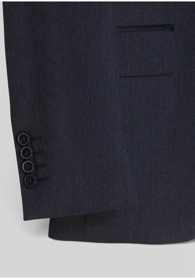 Ramsey Antrasit Düz Modern Fit %100 Yün Takım Elbise