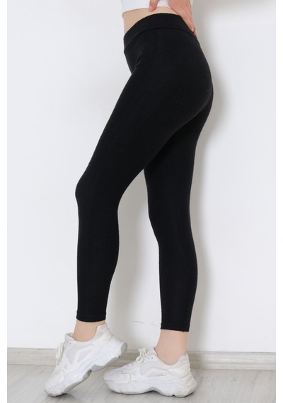 Mokashopin - Örme Kaşe Tayt Siyah - 10158.1567. 001