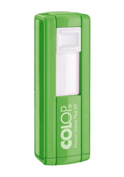 Colop Cep20 Kaşe Yeşil Kasa Mavi Keçe - 14x38mm Renksiz