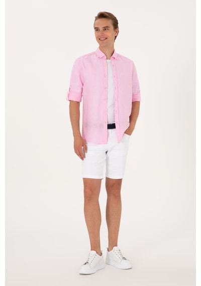 U.S. Polo Assn. Erkek Açık Pembe Uzun Kollu Gömlek 50299597-VR078