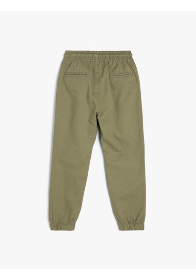 Koton Basic Jogger Pantolon Pamuklu Yeşil 4skb40198tw