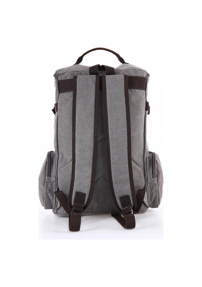 Ççs 51564 Kanvas Kumaş Sırt Çantası Grey Null Gri
