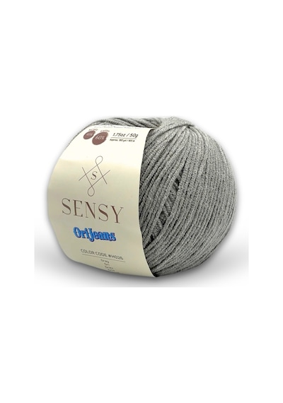 Premium Orijeans Amigurumi İpliği Punch Panç Baby Soft Cotton 50 Gr Örgü İpi Gri