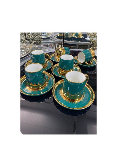 Voice Porselen Kahve Fincanı Takımı Yeşil Yeşil Gold - 620027262 Yeşil Gold - 620027262 Yeşil Gold