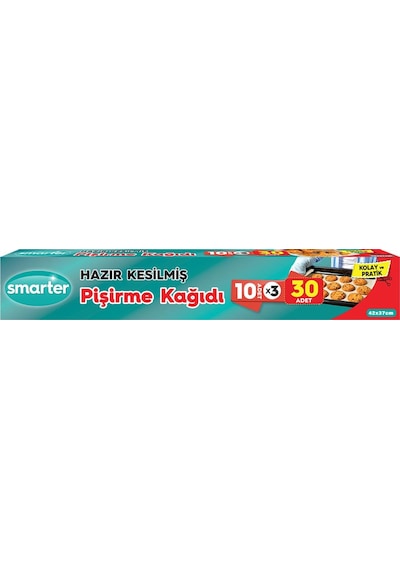 Smarter Hazır Kesilmiş Yağlı Pişirme Kağıdı 3 x 10 Adet