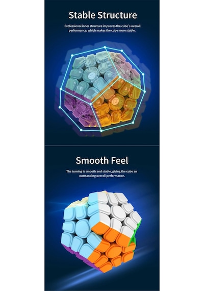 Moyu Megaminx Manyetik Bloklar - Mıknatıslı Stickersız Akıl Zeka Rübik Küp