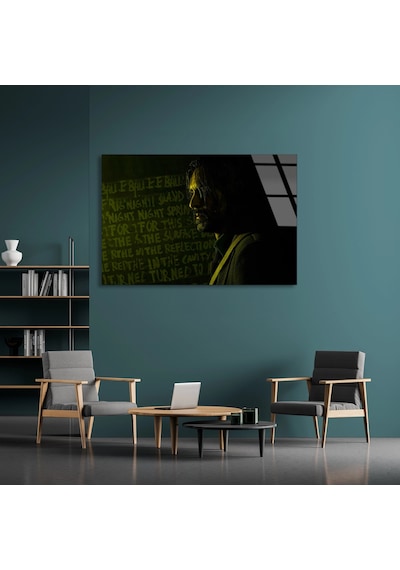 Profil Karanlık Portre - Cam Tablo - Deg1018 140 X 90 Cm