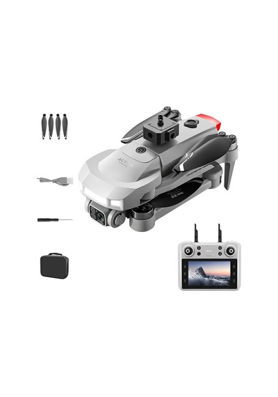 V34 Gps 4k Hd Çift Kameralı 4.5" Ekranlı Profesyonel Drone Engelden Kaçınma Özellikli Dört Pervane