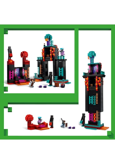 LEGO® Minecraft® Enderman Kulesi 21279 - 9 Yaş ve Üzeri Çocuklar için Video Oyunu Temalı Yaratıcı Oyuncak Yapım Seti (867 Parça)