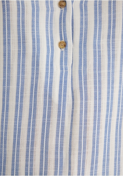 Mavi - Indigo Çizgili Bluz 122400-83979 İndigo