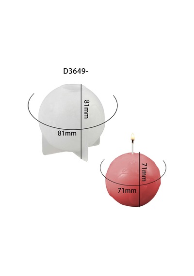 Epoksi Silikon Küre Dünya Haritası Taş Tozu Kalıbı 8.1 Cm