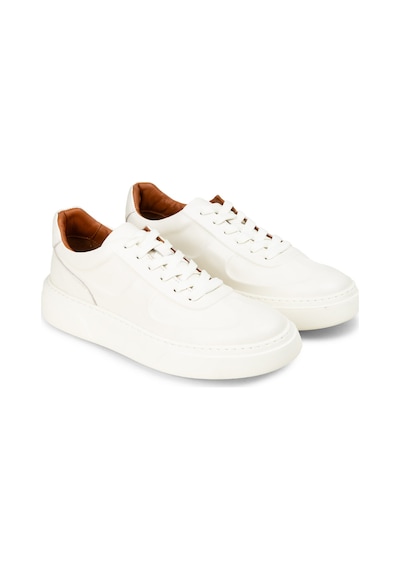 Deery Erkek Hakiki Deri Beyaz Sneaker Ayakkabı - 04601mbyze01