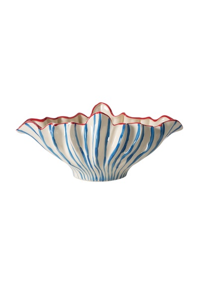 Mudo Home Blue Lıne Dekoratif Kase 42x24x18cm