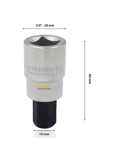 Ceta Form 19 Mm 3/4 Allen Uçlu Lokma C38s-h19