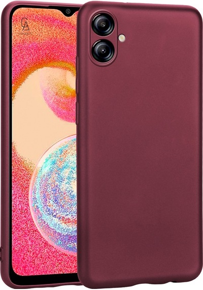 Samsung Galaxy A07 İle Uyumlu Kılıf Soft Yumuşak Telefon Kılıfı Ve Temperli Cam Ekran Koruyucu Mürdüm