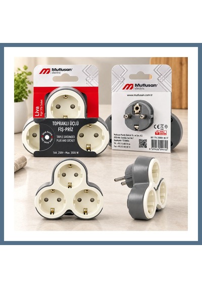 Buradabulabilirsin Topraklı Priz Fiş & Golyat 16a & 250v Max3500w Bbz