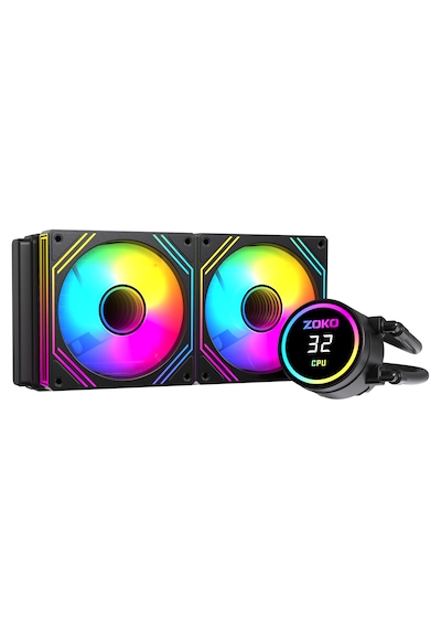 Zoko Twıst 240 Siyah 240mm Argb Fanlı Sıvı Soğutma 240 MM
