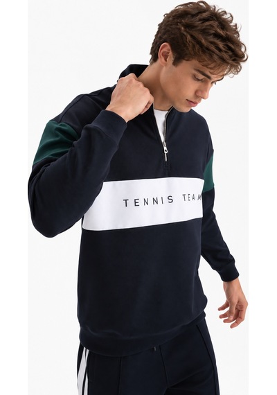 We&me Boxy Fit Gömlek Yaka Sporcu Erkek Sweatshirt Çok Renkli