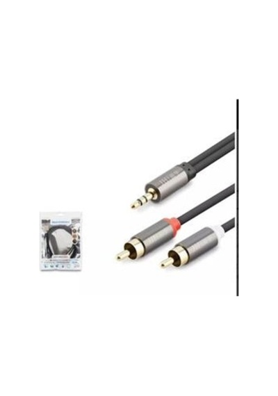 Hadron Hdx1067 1.5m 3.5mm To 2rca Kablo 2lıne Gold Siyah