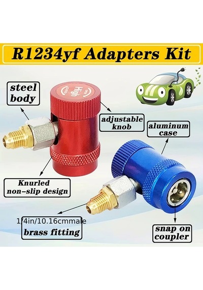 Wangxi R1234yf Soğutucu Hızlı Bağlantı Konnektör Adaptörleri Land Rover Jaguar Klima Manifold Ölçer Seti