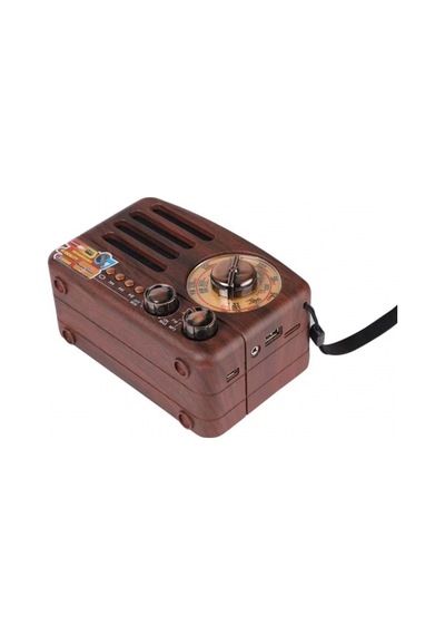 Küçük Boy Retro, Nostaljik, Ahşap Tasarım Bluetooth Hoparlörlü, Şarjlı, Taşınabilir Büyük Döndürüleb