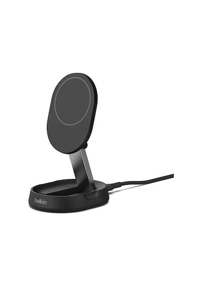 Belkin Boostcharge Pro Qi2 Manyetik 15 W Dönüştürülebilir Ped/Stand Katlanır Kablosuz Şarj Cihazı Siyah
