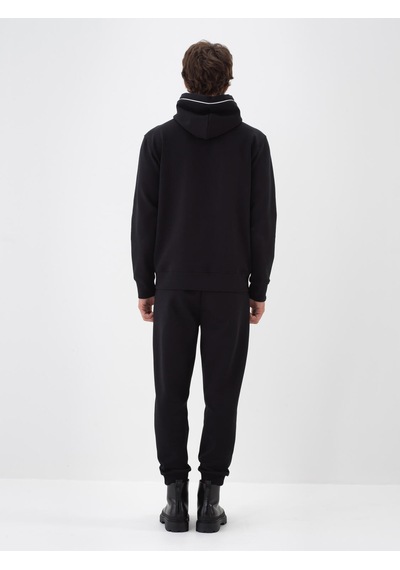 Xint Siyah Pamuk Dokulu Regular Fit Sweatshirt 300313