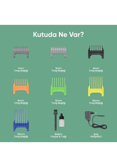 Şarjlı Ayarlanabilir Bıçaklı Saç Sakal Tıraş Makinesi Erkek Kişisel Bakım Rd-6050x 8 Saat