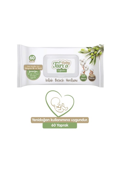 Baby Turco Yenidoğan Islak Havlu Mendil 9 X 60'Lı