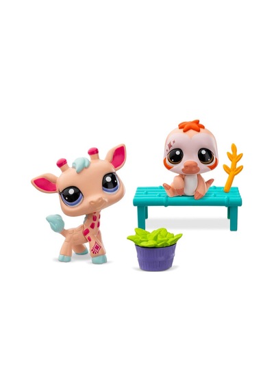 Hasbro Littlest Pet Shop 2'li Paketa 00586 G7 93-g7 92 Zürafa-tembel Hayvan Çok Renkli