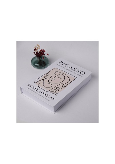 Kitap Görünümlü Dekoratif Kutu Picasso, İskandinav Tarzı Kitap Şeklinde Saklama Kutusu - Bgadekkutupcsso